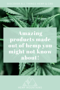 products made out of hemp